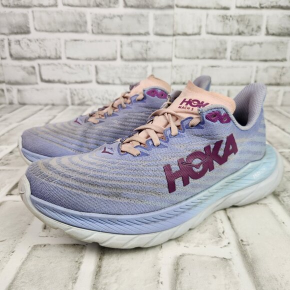 Hoka One One Mach 5 Women's Sz 8.5 B Purple Blue Train Gym Athletic Running Shoe - Picture 3 of 10